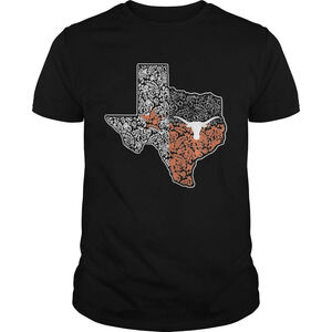 Texas Longhorns Map Football And Dallad Cowboy Shirt